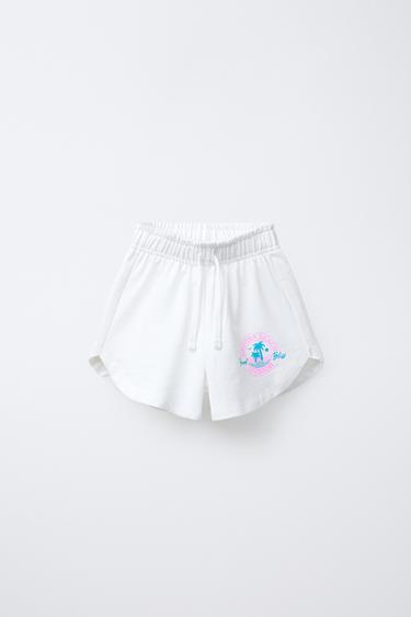 PRINTED PLUSH BERMUDA SHORTS - Oyster-white by Zara
