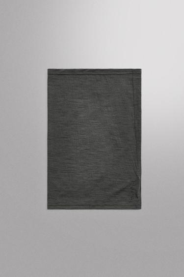 WOOL BLEND NECK WARMER - Anthracite grey by Zara