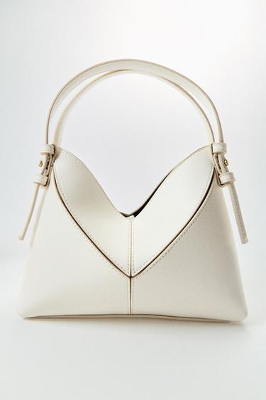MINI BUCKET BAG WITH TOPSTITCHING - Ecru by Zara