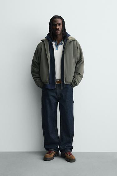 CONTRAST TECHNICAL JACKET - Khaki by Zara