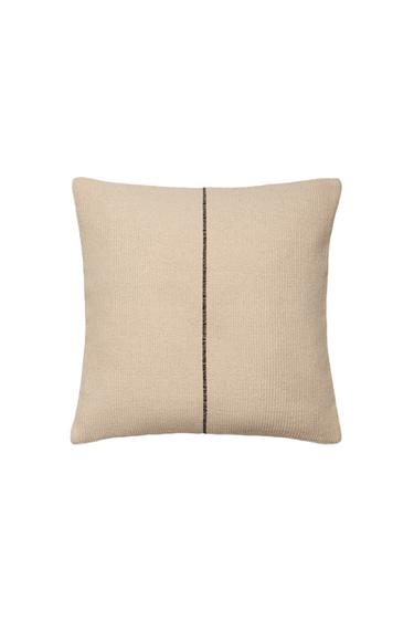 LINE CUSHION COVER - Brown by Zara