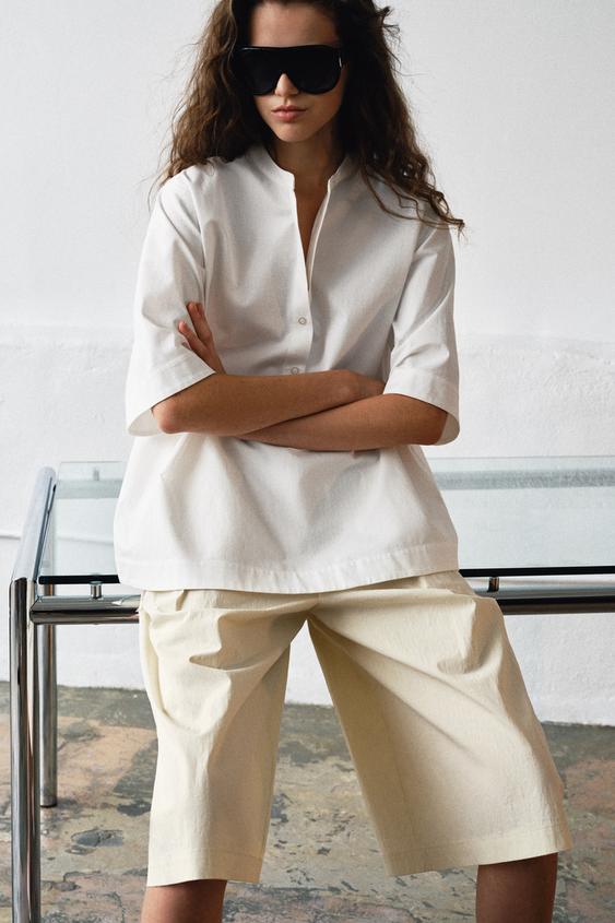 ZW COLLECTION SHORT SLEEVE SHIRT - White by Zara - Image 0