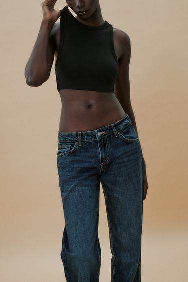 RIBBED STRAPPY TOP - Black by Zara