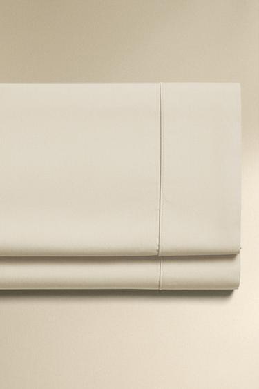 PERCALE FLAT SHEET (300 THREAD COUNT) - Ecru by Zara