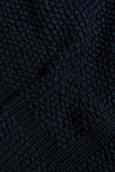 NON-SLIP COTTON BATH MAT - Ink blue by Zara