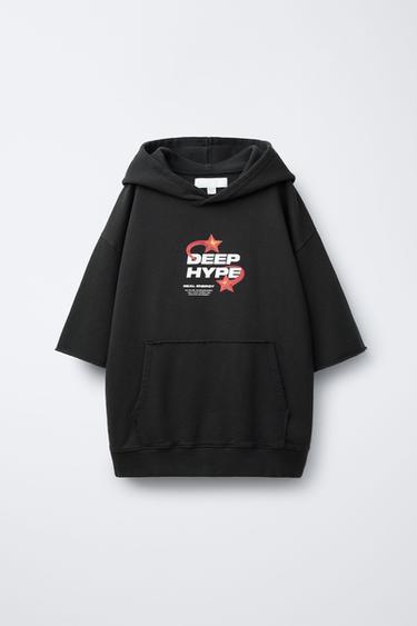 STAR WASHED EFFECT HOODIE - Anthracite grey by Zara