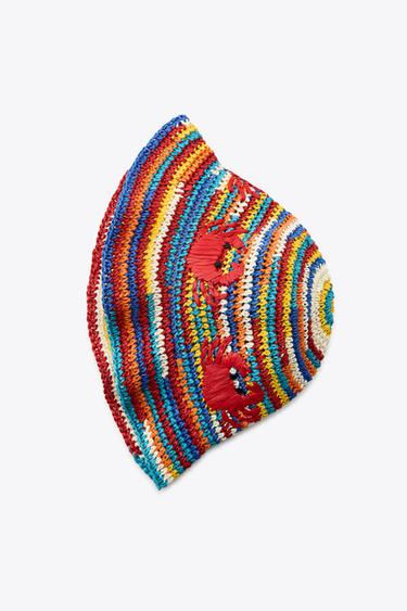 MULTICOLOURED BRAIDED CRAB HAT - Multicoloured by Zara