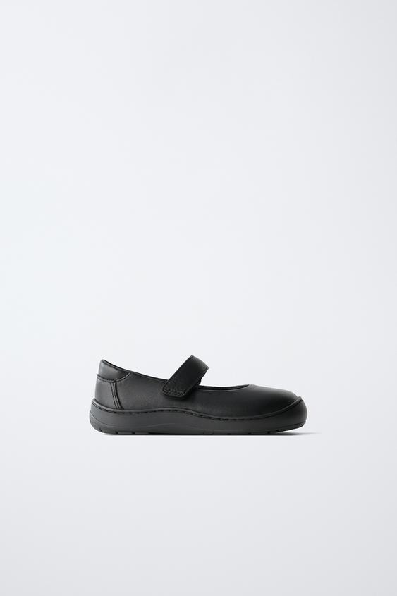 LEATHER BAREFOOT BALLET FLATS - Black by Zara - Image 0