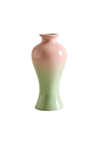 SMALL OMBRÉ CERAMIC VASE - Pink by Zara