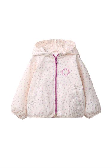 LIGHTWEIGHT FLORAL WATER-REPELLENT RAINCOAT - Ecru by Zara