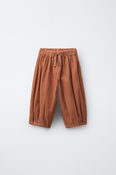 CORDUROY SAROUEL TROUSERS - Ochre by Zara