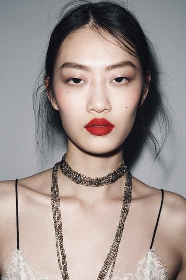 PACK OF 2 BEADED CHOKER NECKLACES - Grey by Zara