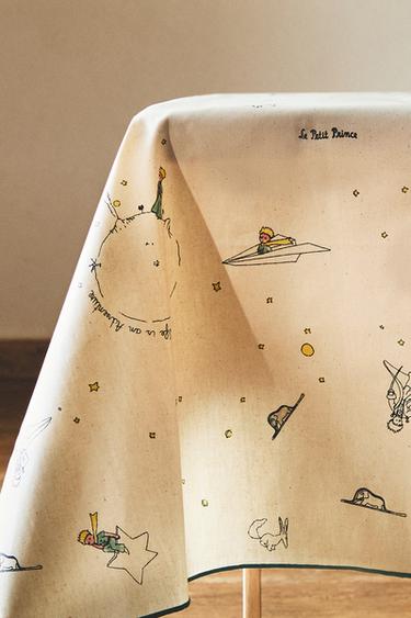 LE PETIT PRINCE CHILDREN’S RESIN-COATED TABLECLOTH - Cream by Zara