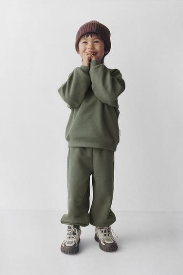 LABEL BASIC JOGGER SWEATSUIT - Green by Zara
