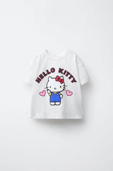 HELLO KITTY © SANRIO VARSITY T-SHIRT - Oyster-white by Zara