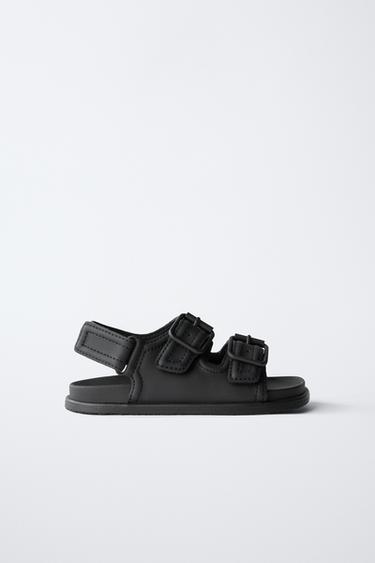SANDALS WITH BUCKLES - Black by Zara