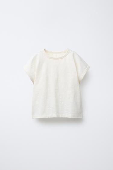 PLAIN SLUB T-SHIRT - Ecru by Zara