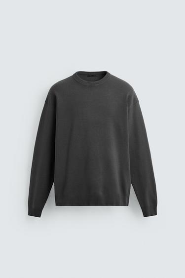 SOFT TEXTURED SWEATER - Anthracite grey by Zara