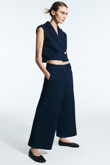 Z1975 DENIM CULOTTE TROUSERS - Blue by Zara - Image 0
