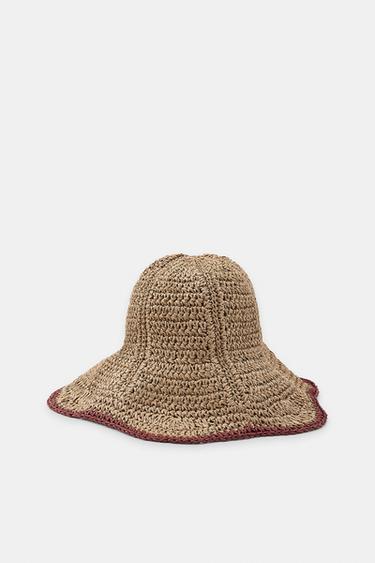 CONTRAST BUCKET HAT - Light beige by Zara