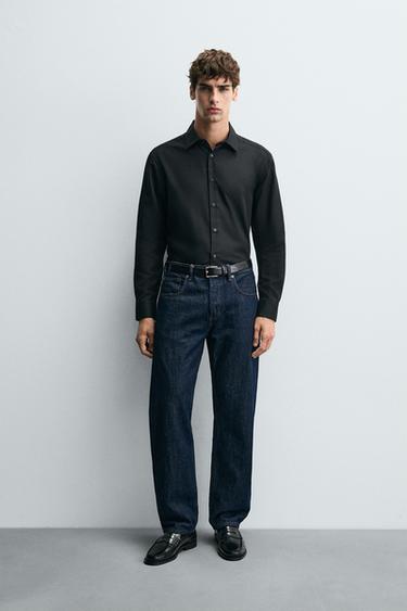 EASY CARE TEXTURED SHIRT - Black by Zara