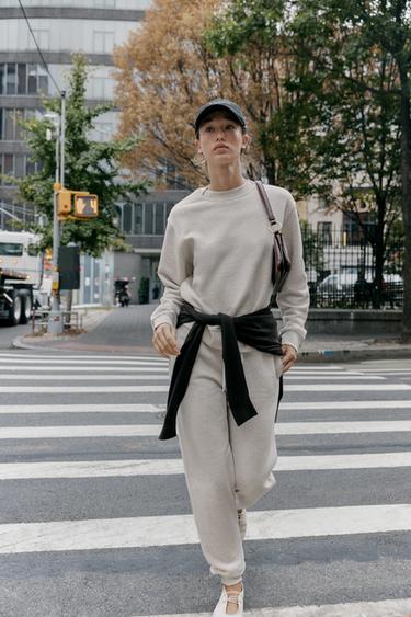 RUSTIC JOGGER TROUSERS - Beige marl by Zara