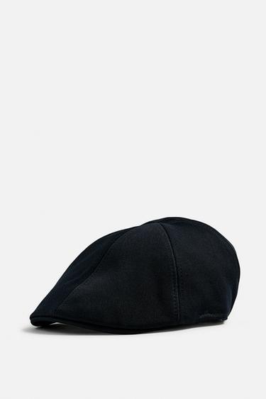 TEXTURED FLAT CAP - Navy blue by Zara