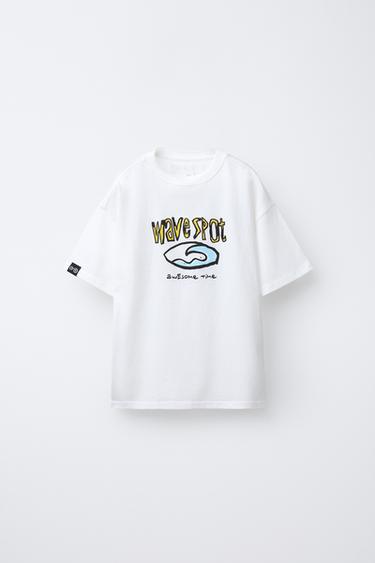 SURF PRINT T-SHIRT - White by Zara - Image 0