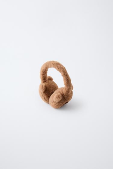 CAPYBARA FAUX FUR EARMUFFS - Dark brown by Zara - Image 0
