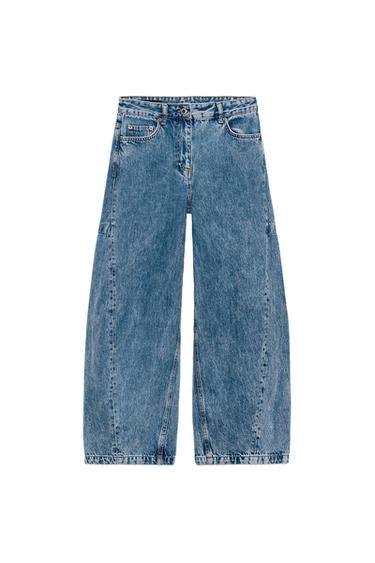 ZW COLLECTION ANKLE BALLOON MID-WAIST JEANS - Mid-blue by Zara