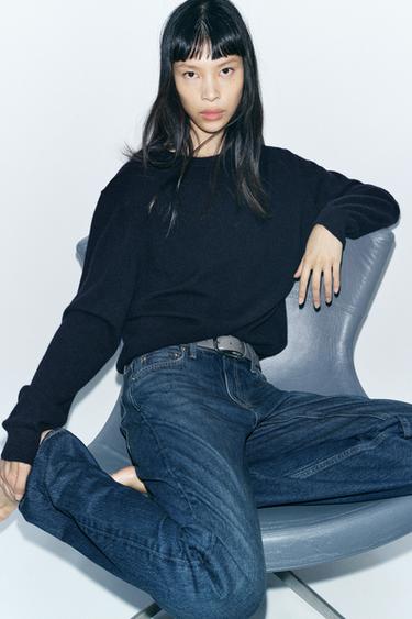 ZW COLLECTION STRAIGHT LOW-RISE JEANS - Blue by Zara