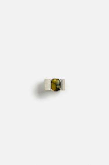 STONE SIGNET RING - Silver by Zara - Image 0