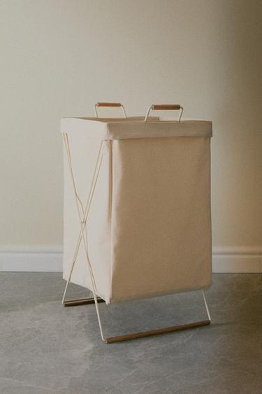FOLDABLE LAUNDRY BASKET - Brown by Zara