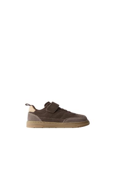 LEATHER BAREFOOT SNEAKERS - Brown by Zara