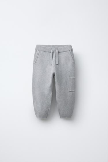 KNIT JOGGING TROUSERS - Grey marl by Zara