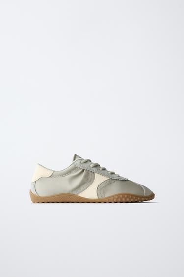 SLIM SOLE TRAINERS - Green by Zara