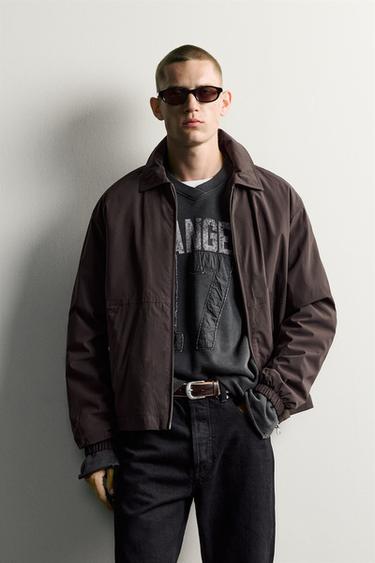 TECHNICAL WATER-REPELLENT JACKET - Chocolate by Zara