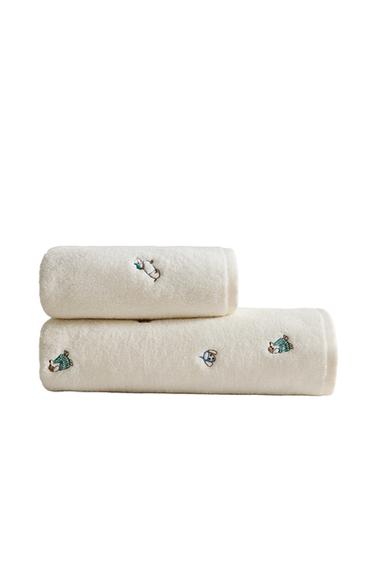 KIDS' DOG TOWEL - Ecru by Zara