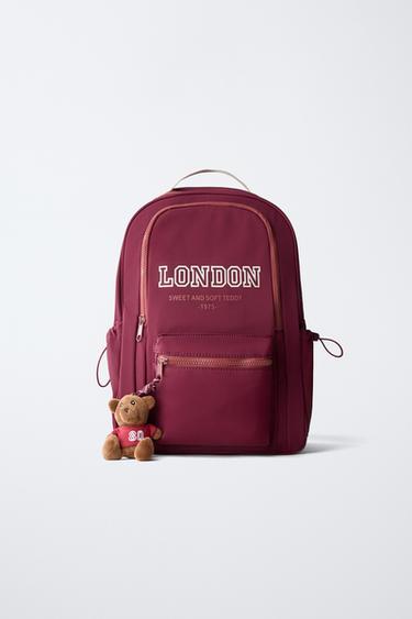 LONDON SCHOOL BACKPACK - Maroon by Zara - Image 0