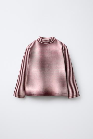 TURTLENECK T-SHIRT - Red Stripe by Zara