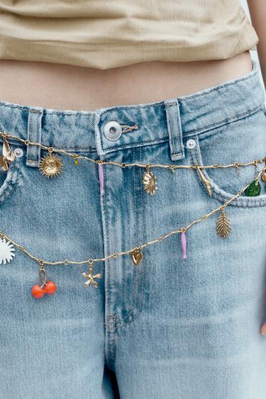 METAL CHARM BELT - Golden by Zara - Image 0