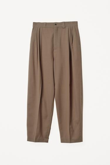 PLEATED SUIT TROUSERS WILLY CHAVARRIA X ZARA - camel by Zara