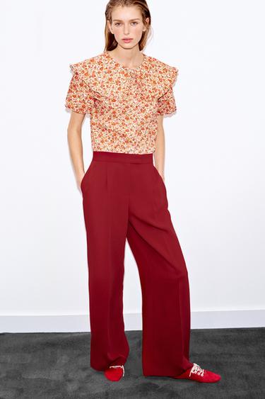 WIDE-LEG TROUSERS WITH DARTS - Brick by Zara - Image 0