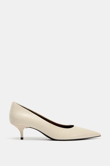 KITTEN-HEEL SHOES - Grey by Zara