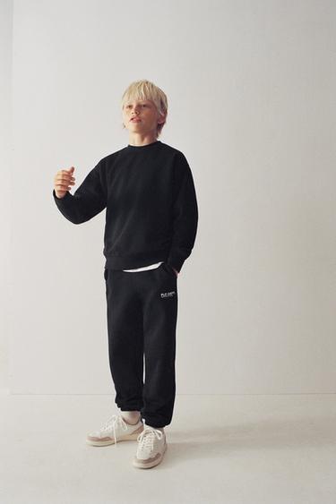 TOTAL LOOK SWEATSHIRT AND JOGGER TROUSERS TEXT -  by Zara - Image 0
