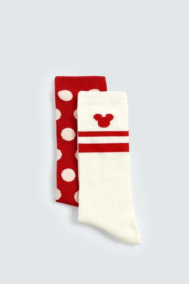 2-PACK OF COMBINED SOCKS HARRY LAMBERT FOR ZARA X DISNEY - Ecru / Red by Zara