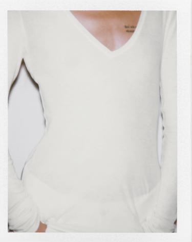 V-NECK T-SHIRT - Oyster-white by Zara