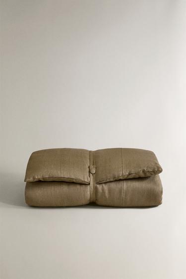 LINEN TOPPER - Light beige by Zara