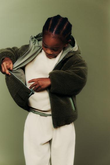 WATER-REPELLENT REVERSIBLE LOGO JACKET - Khaki by Zara