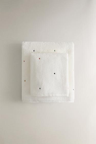CHILDREN'S STAR BATH TOWEL - Oyster-white by Zara
